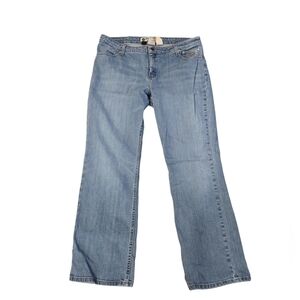 HARLEY-DAVIDSON CLASSIC FIT BOOTLEG STRAIGHT FIT JEANS. SIZE 14 PETITE.